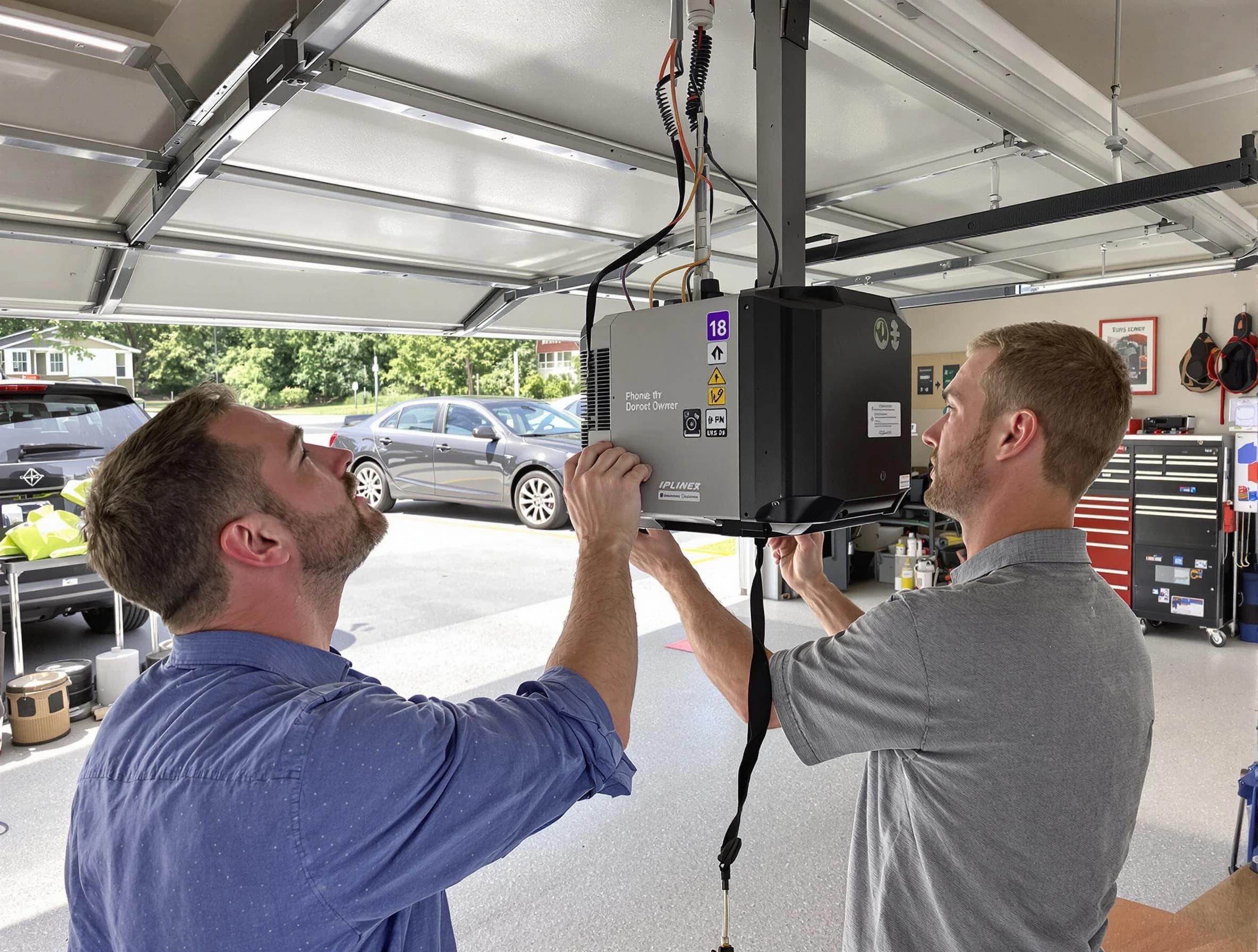 Sun Lakes Garage Door Repair technician installing garage door opener in Sun Lakes